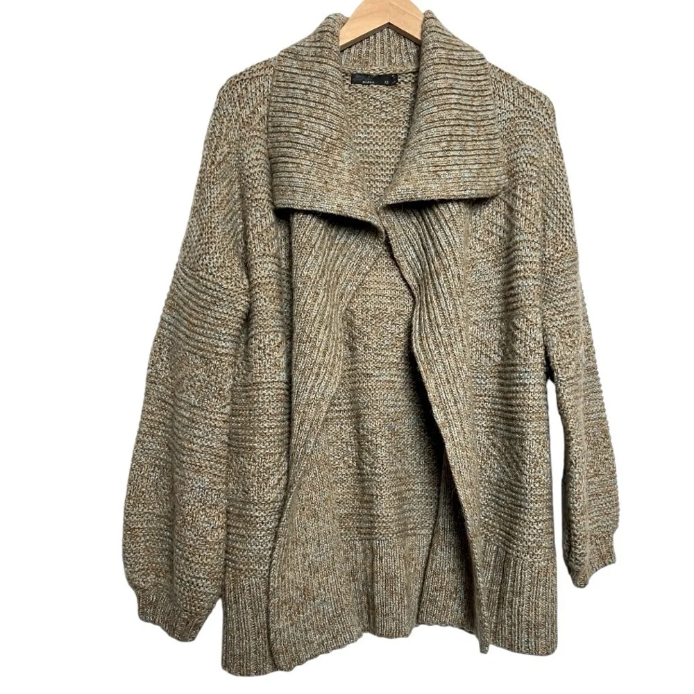 Prana Suki Duster Cardigan Chunky Open Front Antique Bronze Medium